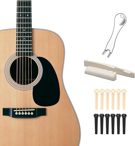 Miniatura 5 de 15 unidsset de pasadores de puente de guitarra acústica removedor de clavos, juego de tuercas de silla de montar de guitarra