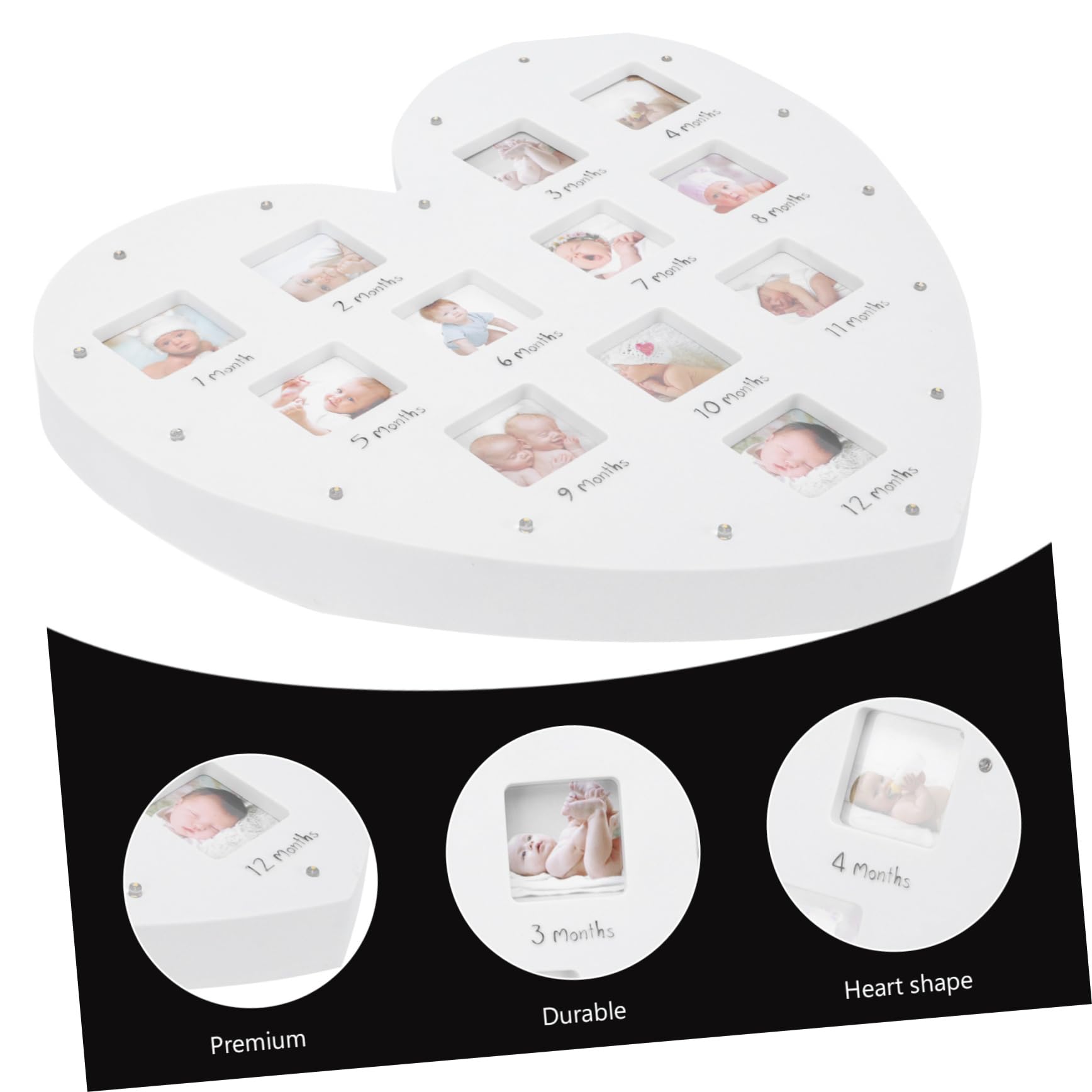 JOINPAYA Funny Baby Photo Frame Growth Record Photo Frame Present for Expecting Parents