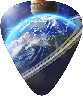 Planet earth Guitar Picks 12 Pack Bass Picks with Organizer Box Guitar Plectrum Includes Thin Medium Heavy Guitar Picks Ukulele Picks for Bass Acoustic Electric Guitars