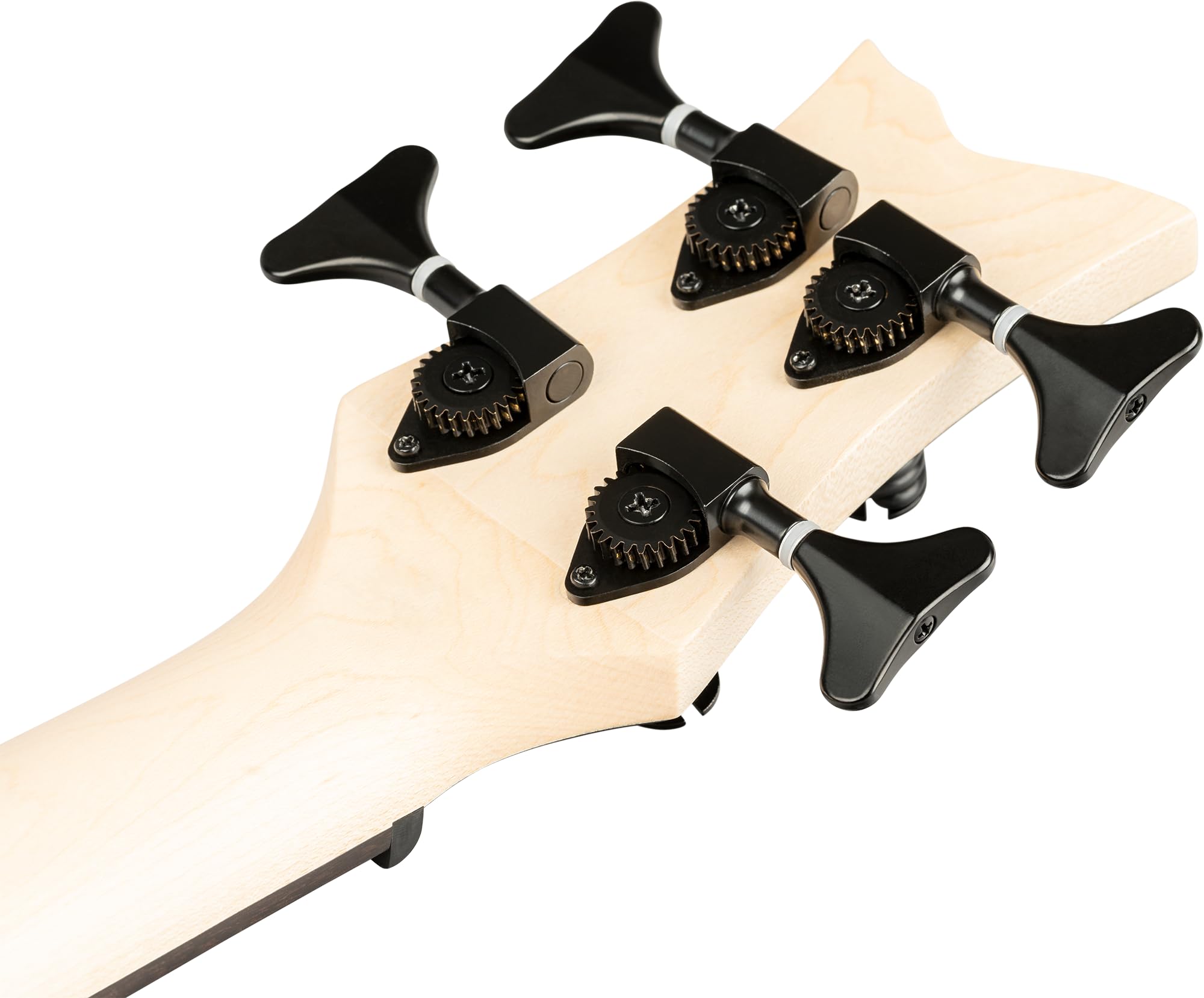 Ortega Guitars Basse Ukulélé Gaucher – Électro-Acoustique, Corps Plein – Neo Series – Housse Incluse – Érable Flammé/Okoumé, Noir/Gris (NEO-BS-TGB-L)