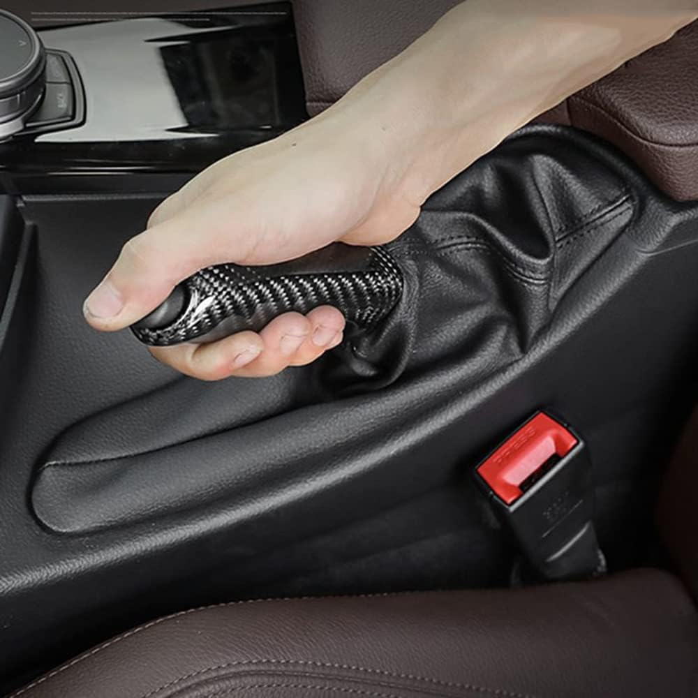 Copertura freno a mano auto, KACEPAR copertura freno a mano auto leva impugnatura, accessorio freno a mano in fibra di carbonio, per BMVV 1 2 3 4 serie E46 F90 E92 E60 E39 F30 F10 F20