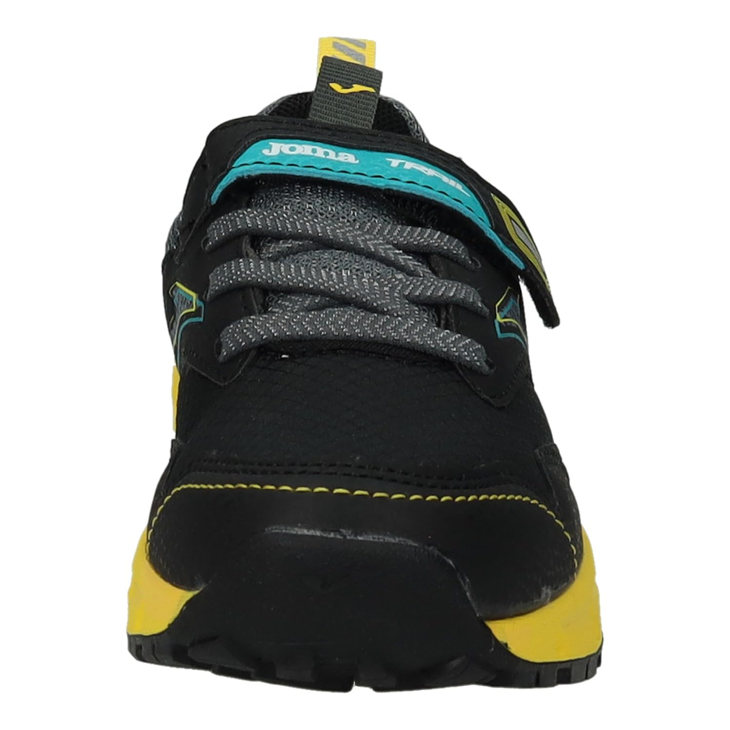 Joma JTUNS2501V Zapatillas Trail niño Tundra Cierre Adhesivo Cordones elásticos Negro Amarillo