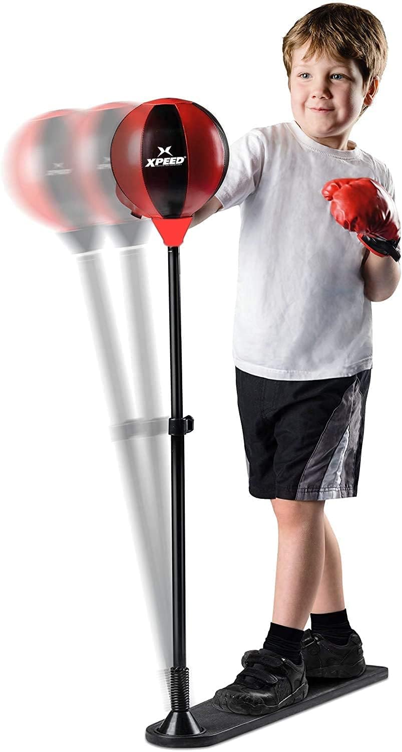 - XPEED Champ Set Free Punching Speed Ball Boxing Set with Glove & Adjustable Standing Punch Ball (for 4-10 Yr Kids).