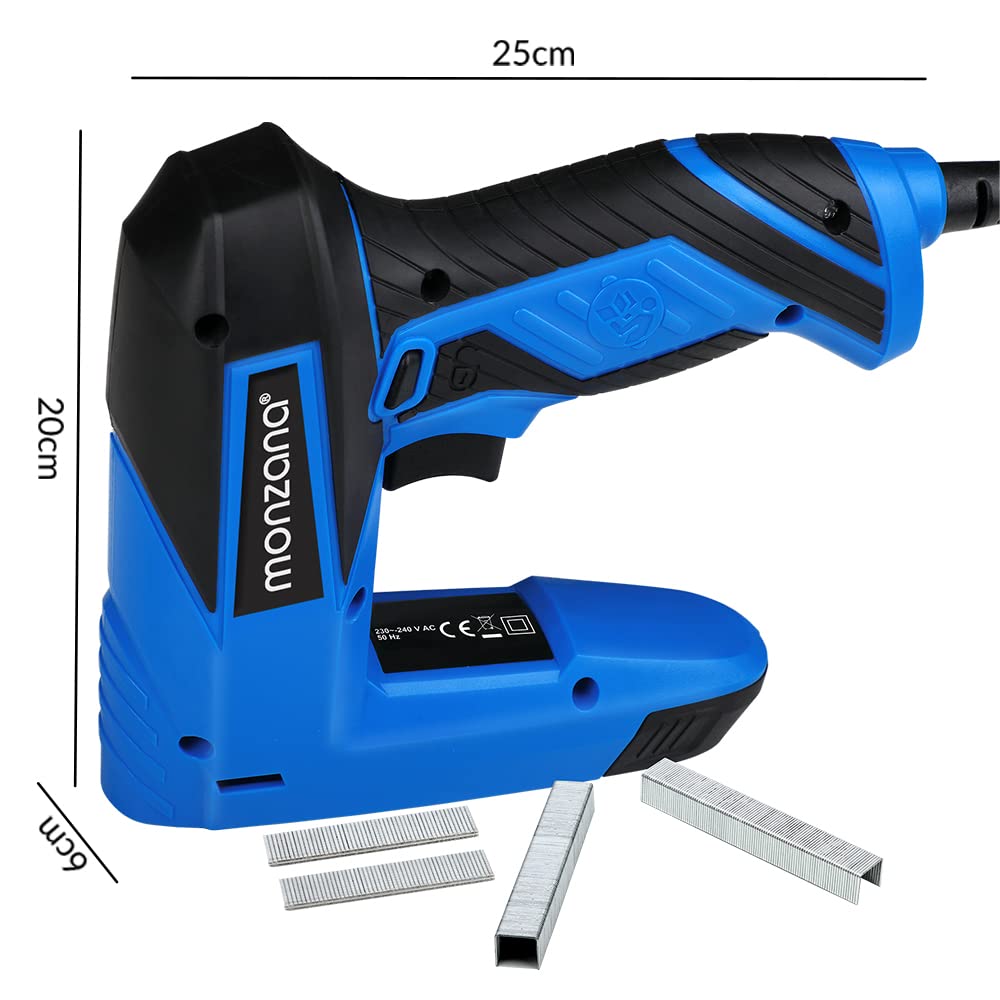 Monzana Cucitrice Elettrica 2in1 Incl. Chiodi + Graffette 30 Colpi/Minuto 230V Blocco Sicurezza