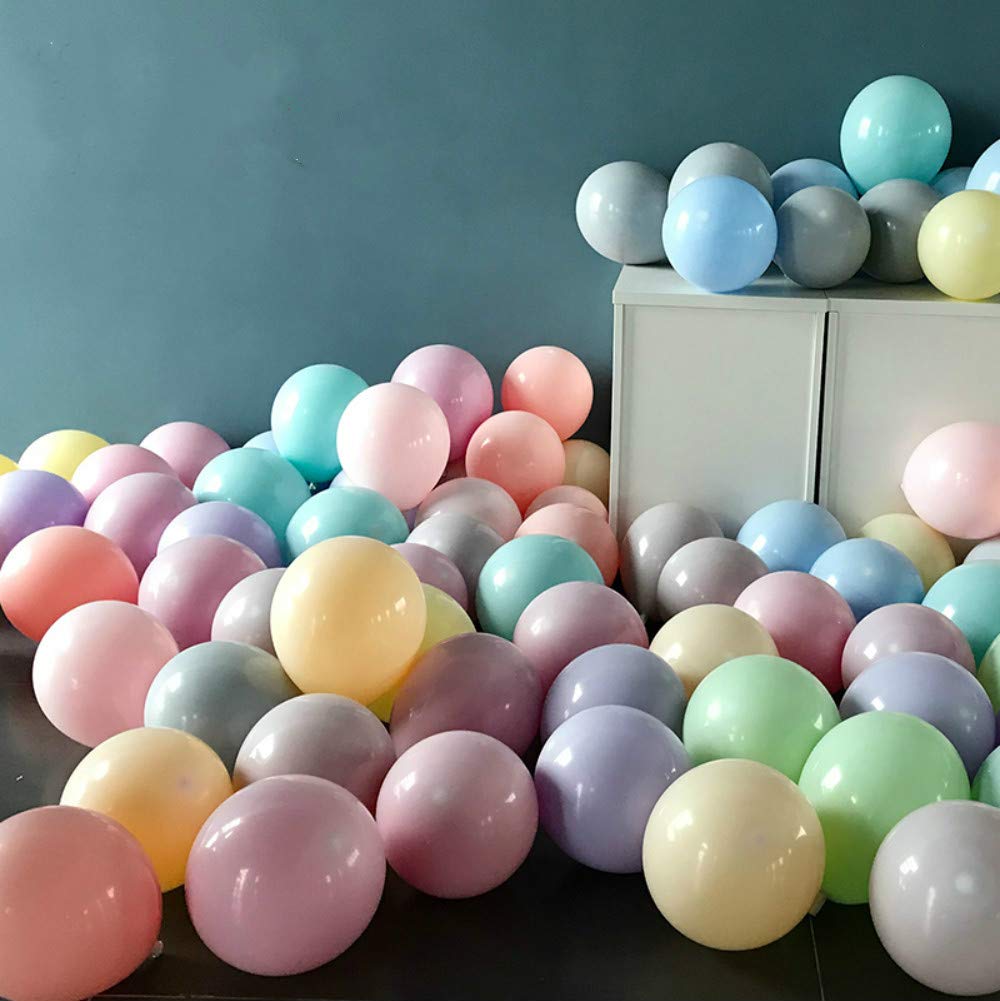 200pcs Macaron Candy Colored Latex Balloons,5inch Rainbow Pastel Balloons for Wedding,Graduation,Birthday Party,Christmas,Baby Shower Party Supplies