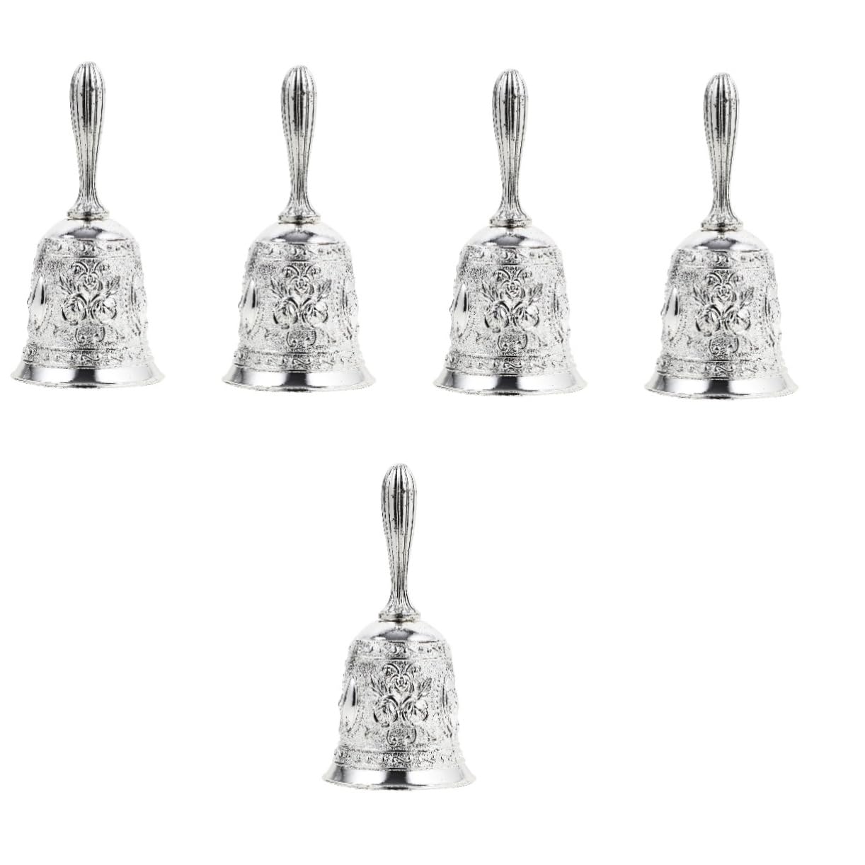 LALAFINA 5piezas Campana De Servicio De Metal Para Campana De Manual Diseño Ergonómico Para Recepción y Decoración