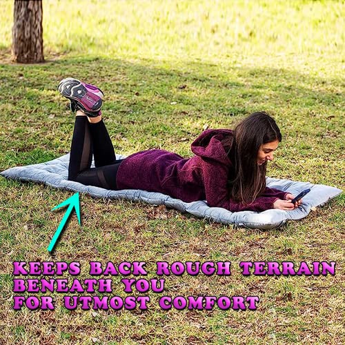 Zento Camping Cot Mattress Foam Pad for Adults – Thick Soft Ultra Comfort Sleeping Pad for Traveling Hiking Outdoor or Indoor Use – Lightweight Easy to Carry Foldable Waterproof Adult Cot Mattress