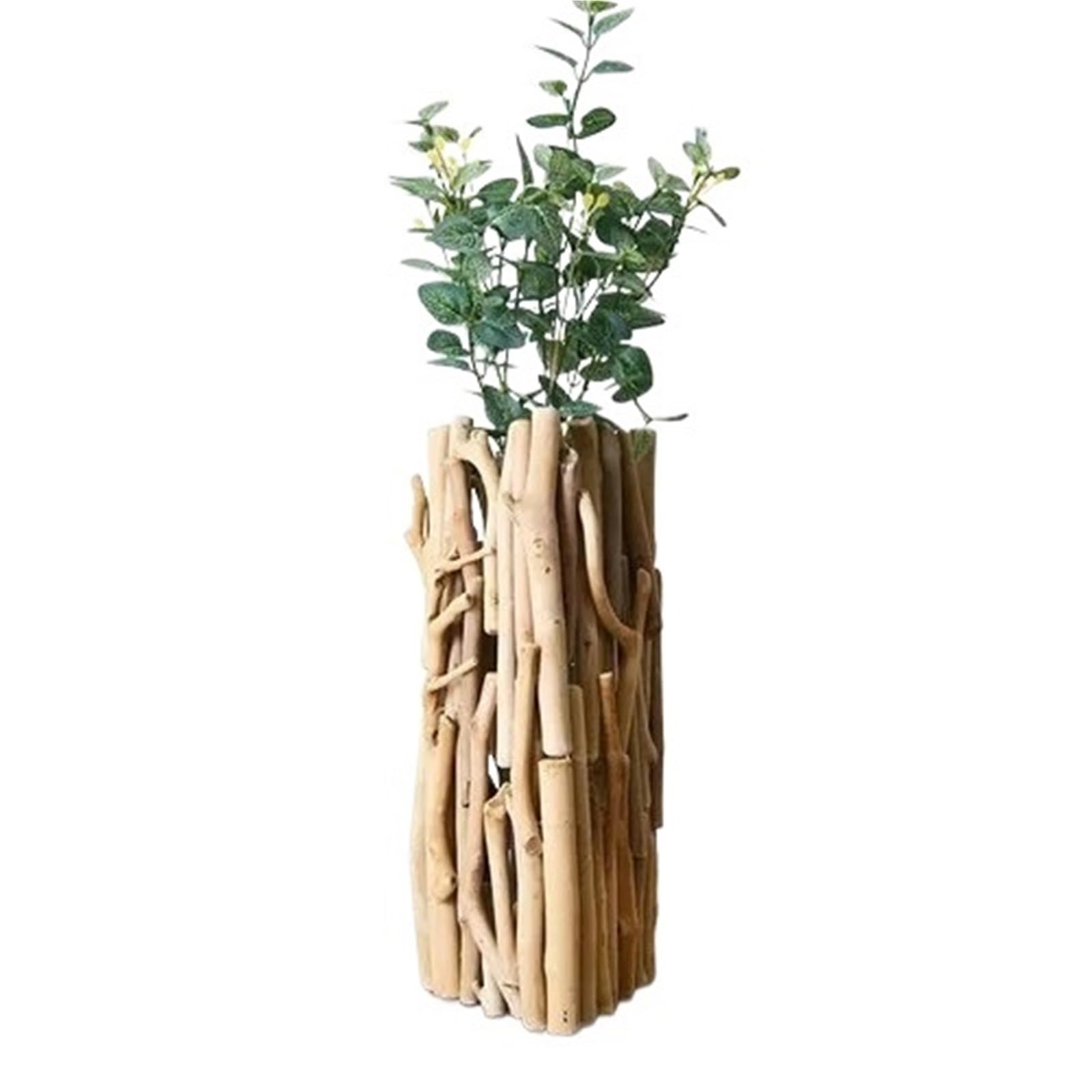 Geometric Vases Wood Geometric Vase Decoration Home Living Room Dining Bedroom Small Garden Flower Arrangement(Style02)