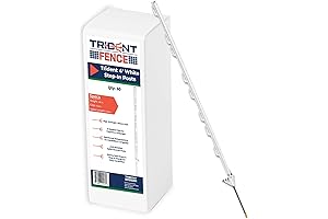 4' Poly Step-in Electric Fence Stakes (Pack of 50 White)