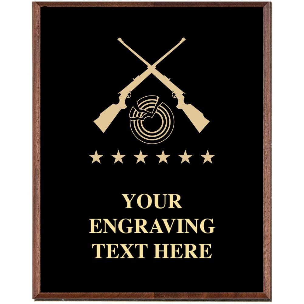 Skeet Shooting Plaques, Custom Engraved Shooting Trophy Plaque Award, Great Customizable Shooting Awards Prime