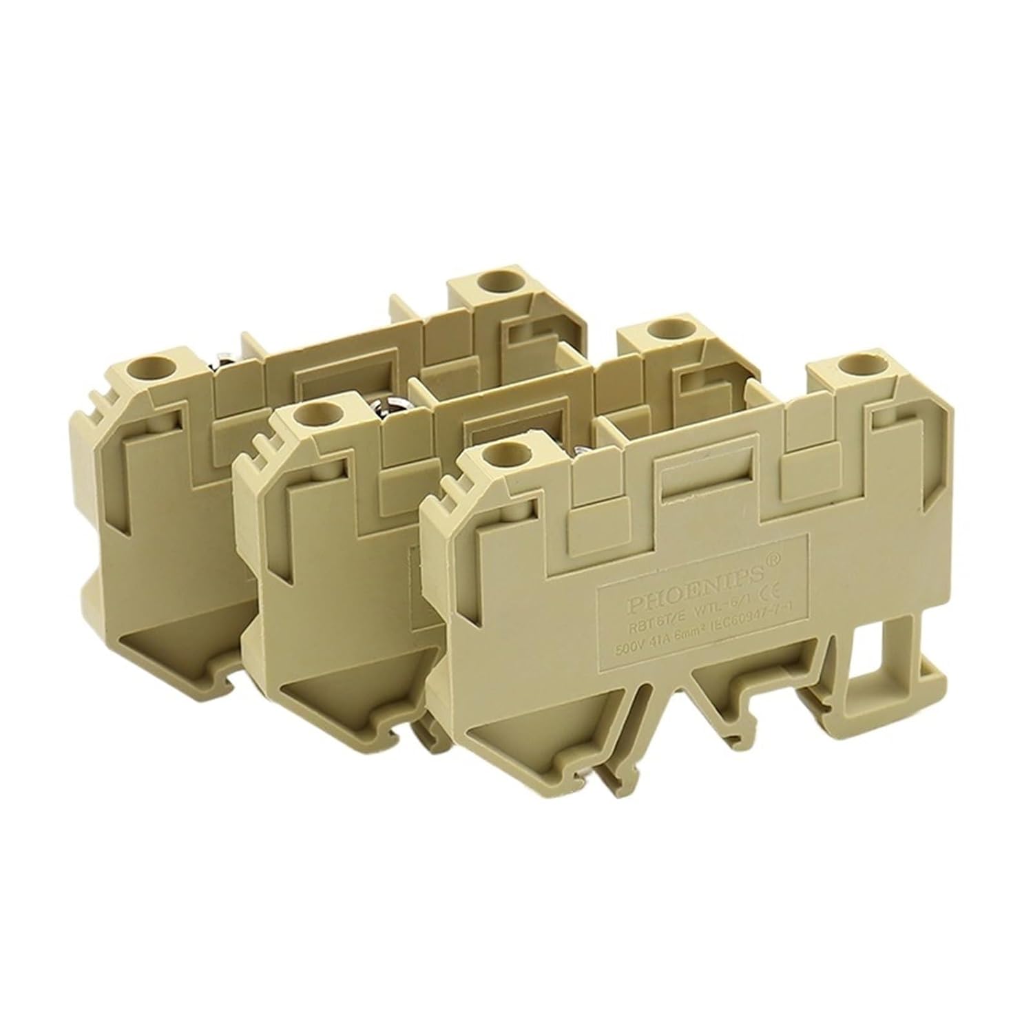 10PCS WTL6/1S Test Disconnect Terminal Block Sak 6 MM ² 500V Wire Electrical Connector DIN Rail Type Test Junction Box WTL6/1S