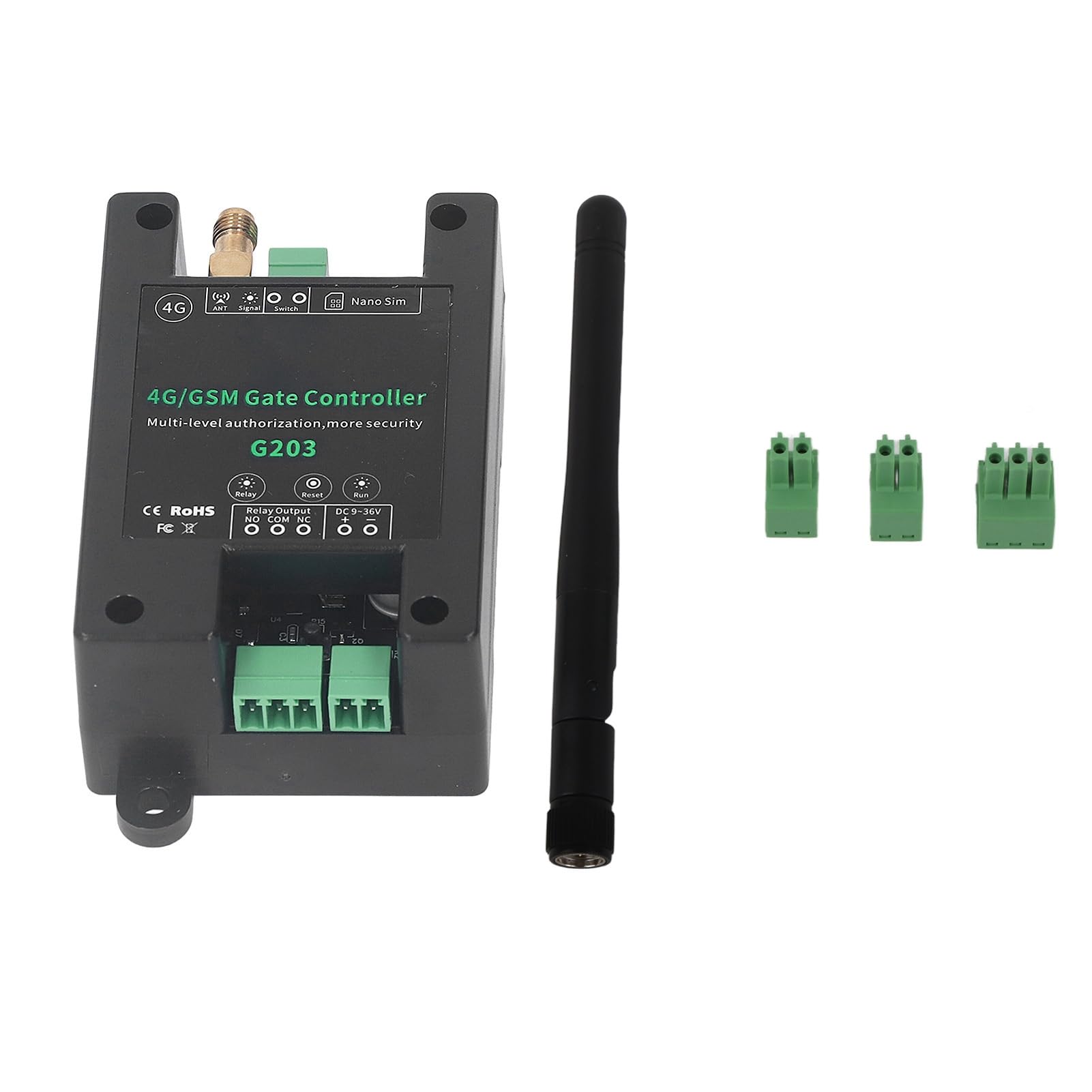 FTVOGUE Contrôleur à Distance de Portail 4G GSM avec Relais 0-9999s pour 1001 Utilisateurs, Application de Commande pour Garage, Accès à Distance et Redémarrage
