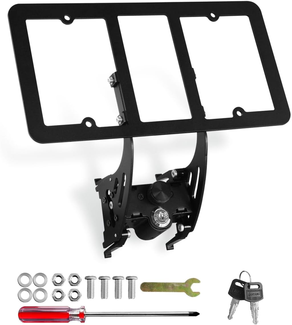 JOYOKYOPK No Drill Lockable Front License Plate Frames