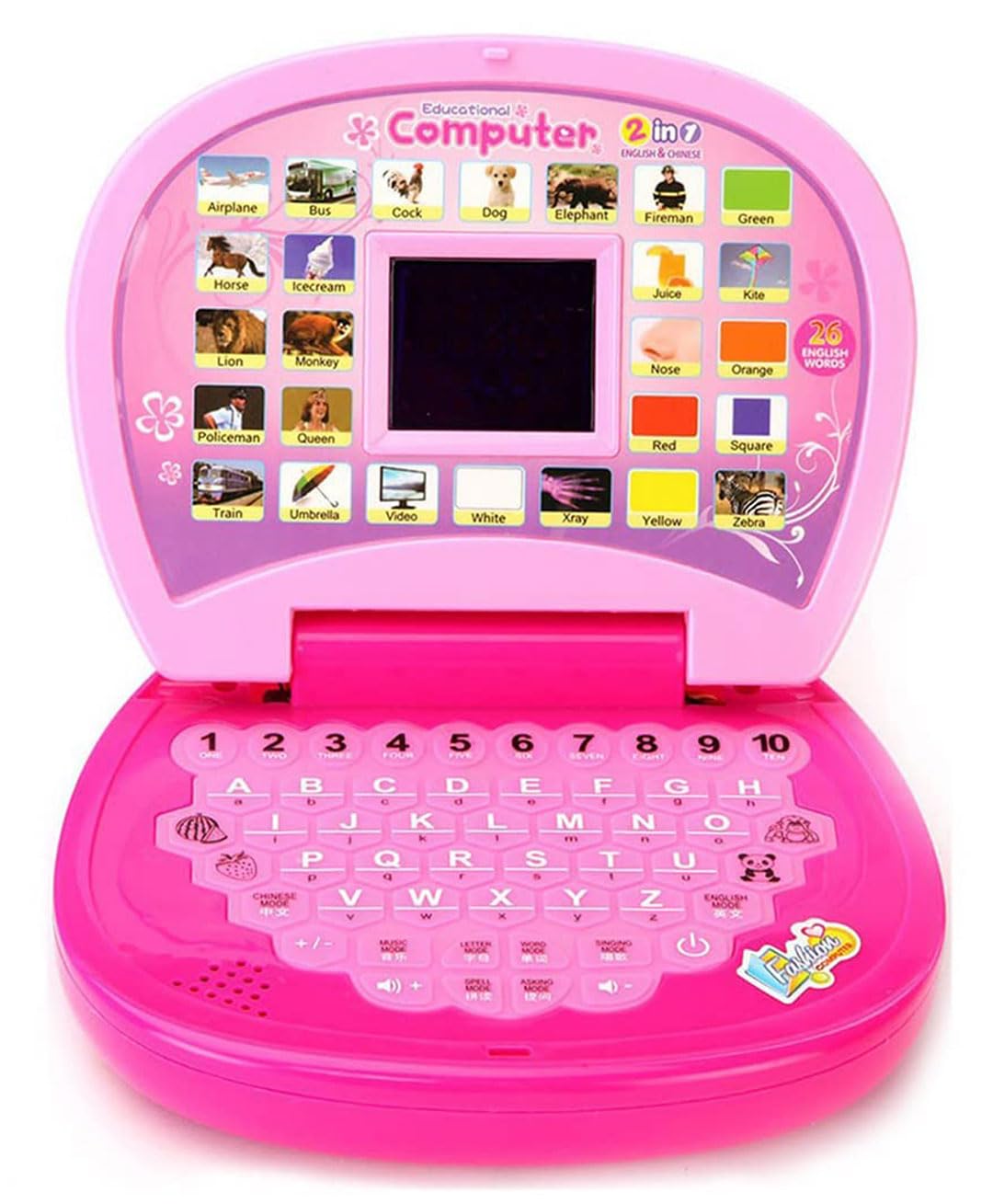 URBAN TOYS Kids Computer Toy Baby Laptop with LED Display, Sound & Music | Educational Learning for Numbers & Alphabet | Activity Electronics for Kids 3+ Years | 3xAA Battery (Not Included) (B0D2HDN553) Amazon Price History, Amazon Price Tracker