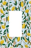 Vista 104 de Cubierta de interruptor de luz de 3 cuadrillas con diseño de flores azules púrpuras, cubierta de placa de pared de triple palanca, arbustos florales