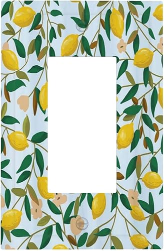 Miniatura 104 de Cubierta de interruptor de luz de 3 cuadrillas con diseño de flores azules púrpuras, cubierta de placa de pared de triple palanca, arbustos florales