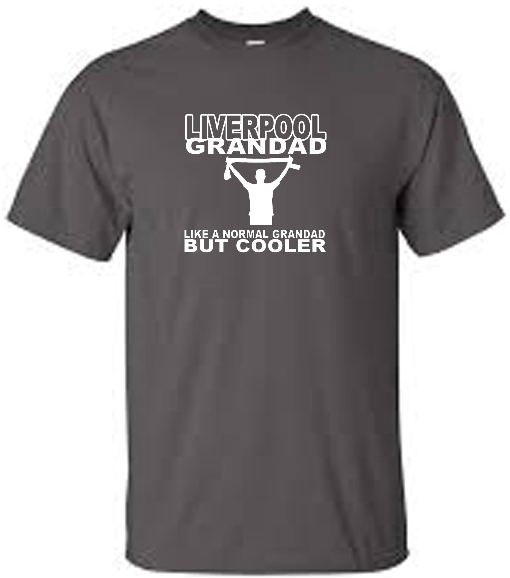Liverpool T Shirt in Charcoal 3XL Football Grandad Fan Team Design