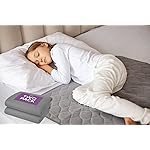 Lynmark 2X Toddler Potty Training Bed Pads - Soft Waterproof Bedwetting Pee Protector Mat for Kids - Multi-Layer Non-Slip Washable Incontinence Mattress Sheet Absorbs Up to 2000ml - 33 x 27, Grey