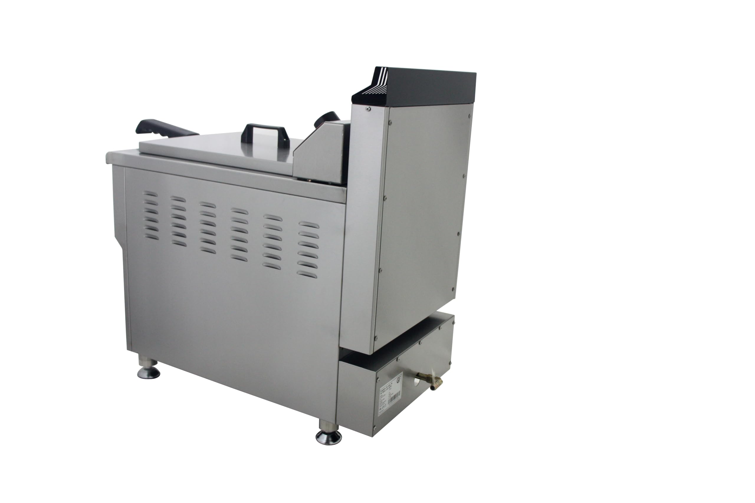 Freidora a Gas Profesional con Grifo 17L o 2x17L, Acero Inoxidable, Termostato EGO, Encendido Electrónico, Zona Fría, Hostelería, Bares, Restaurantes