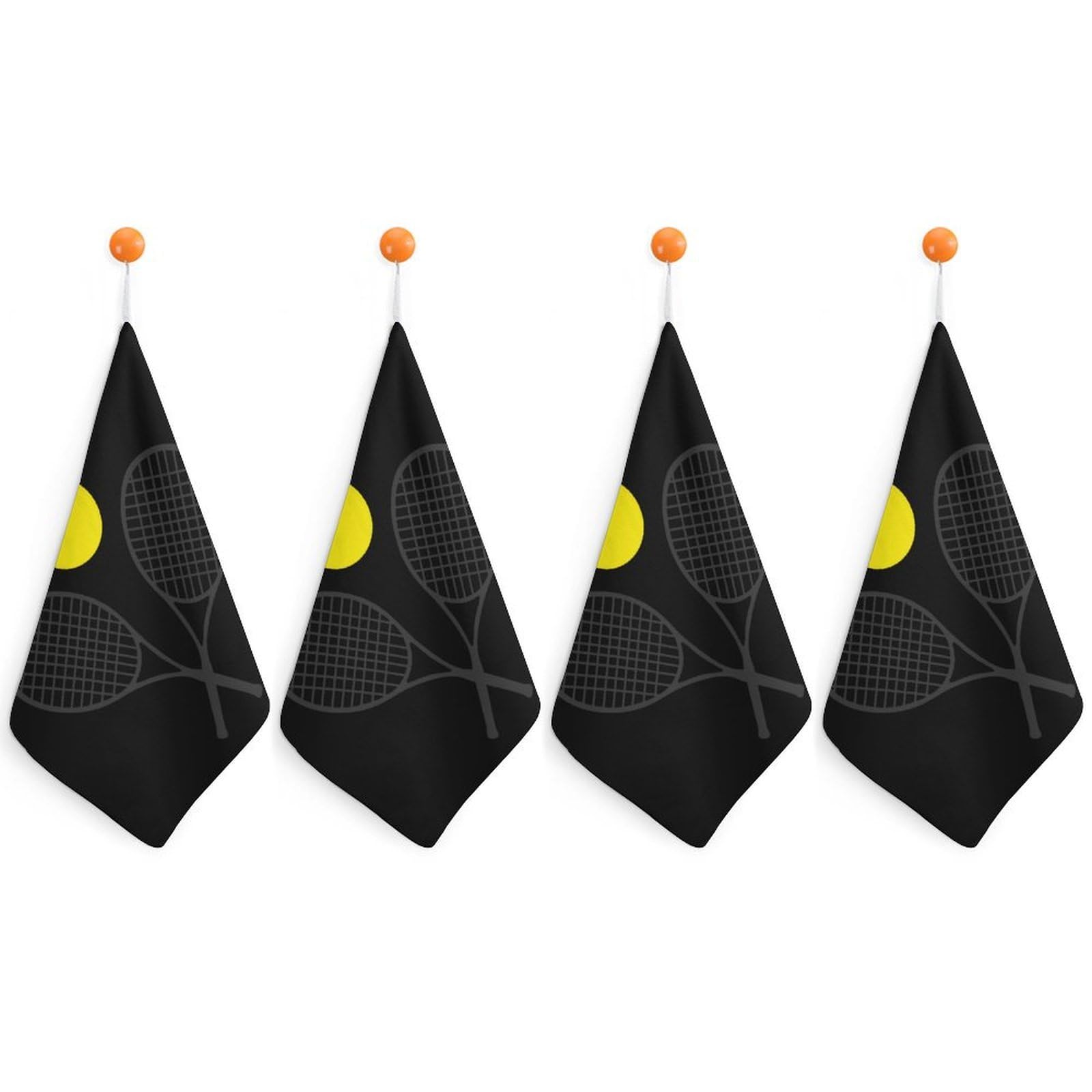 CGSBNGHA Tennis Racket Ball Hand Towel Hanging Face Towels Cleaning Cloths Handkerchief for Bathroom Kitchen