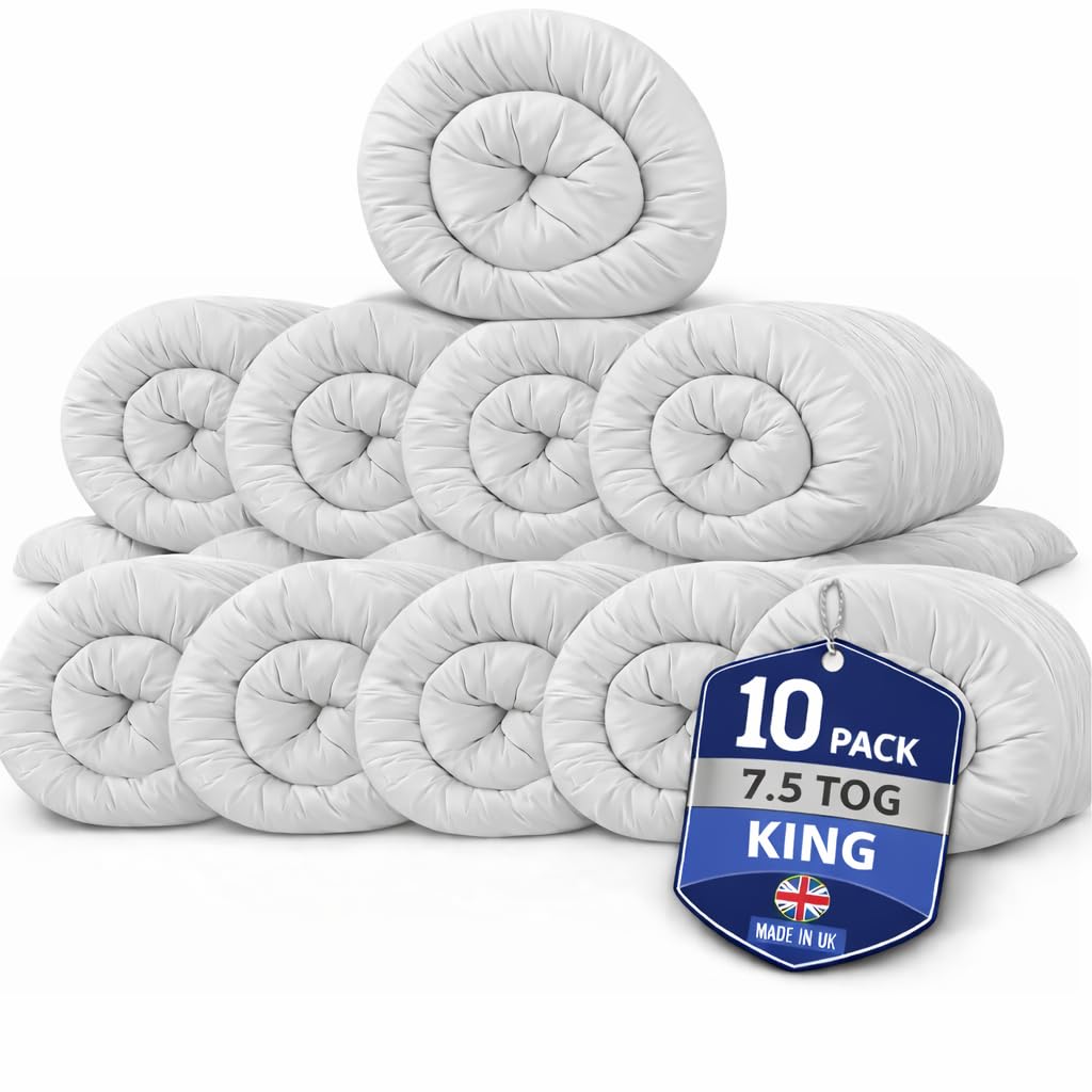 Hafaa Double Duvet 10.5 Tog (2 Pack) Anti Allergy Duvets All Year Roud Hollowfibre Filling Thick and Warm Duvet Double - UK Made Quilts — view 9