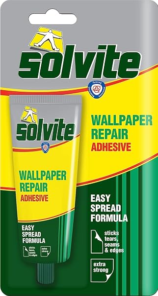 Solvite 1574678 Wallpaper Repair Adhesive for Tears and Seams