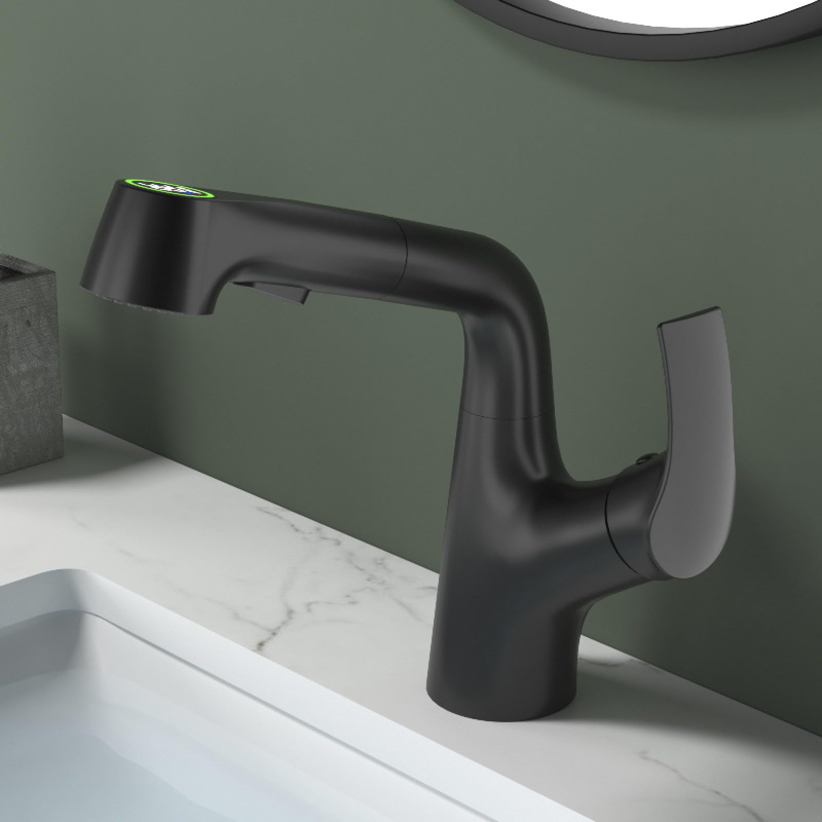Robinet extractible multifonction pour éliminer les éclaboussures sur le lavabo