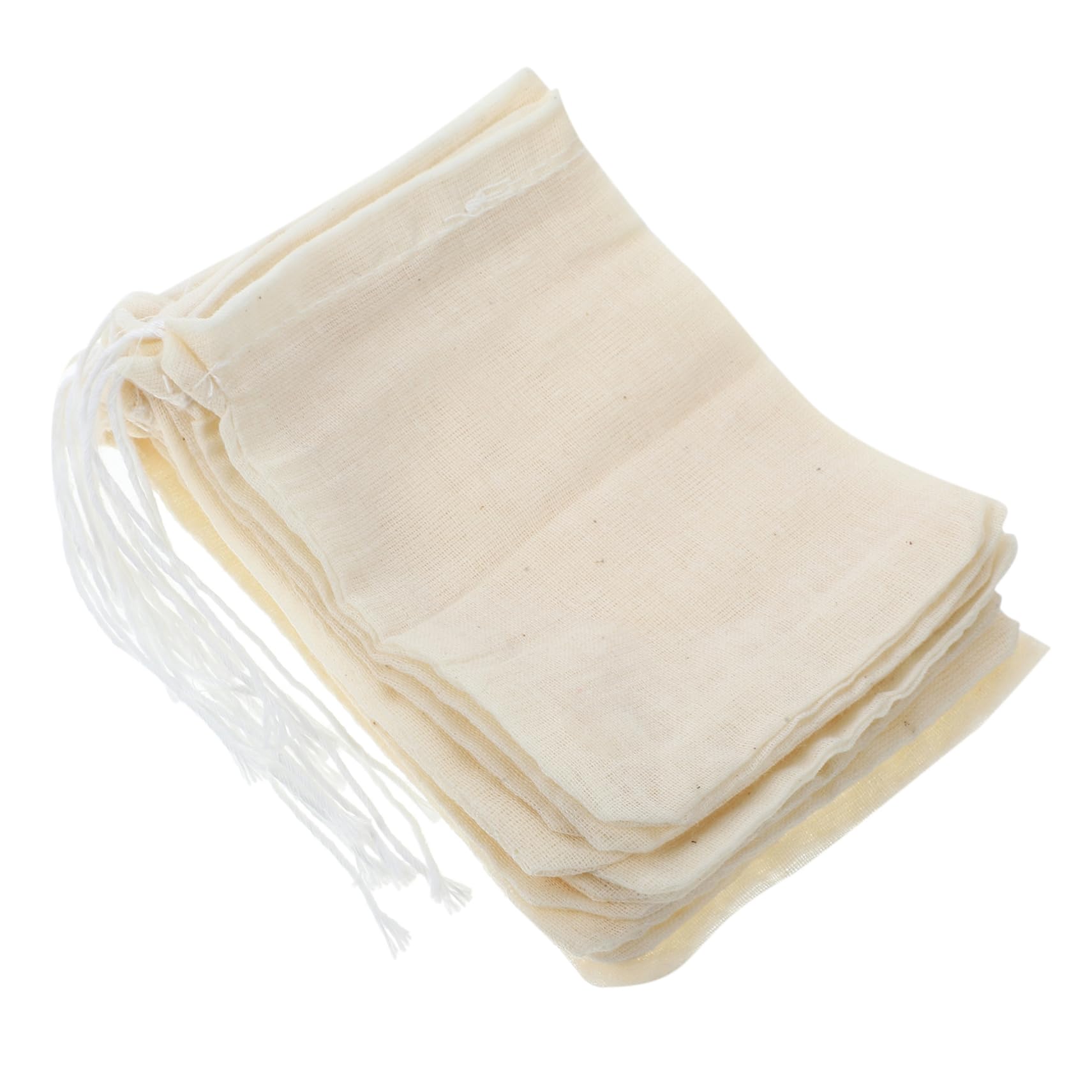 OUNONA 250pièces à Bijoux Coton Avec Cordon De Serrage Pochettes Réutilisables Pour Mariages Anniversaires Et Stockage Accessoires Couleur Naturelle