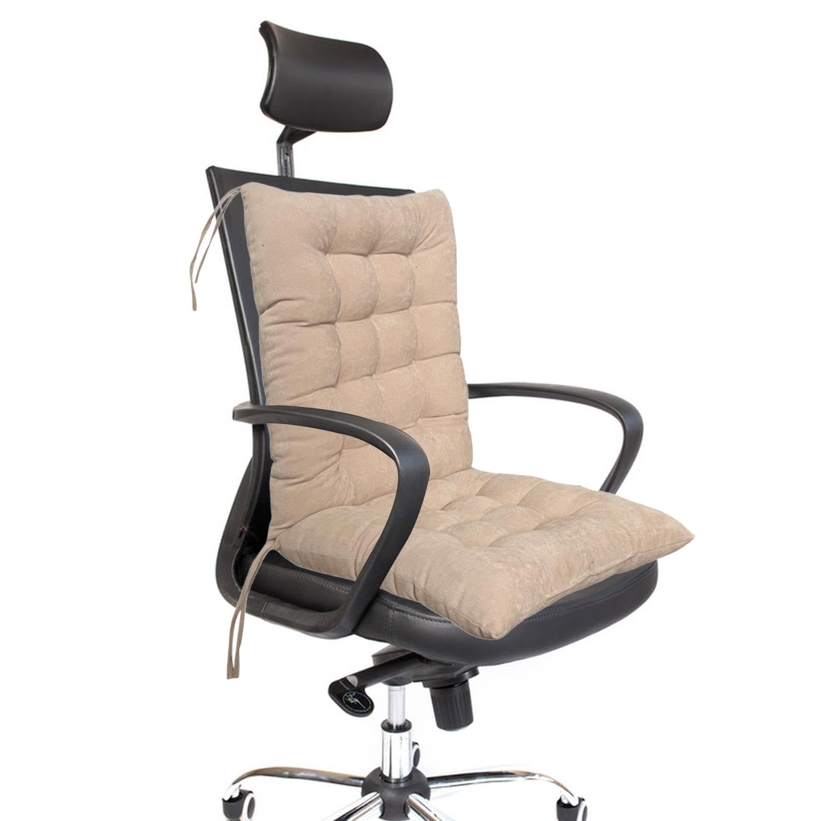 Baoblaze Esszimmerstuhlkissen, Sitzpolster, hohe Rückenlehne, mit Bändern, Stuhlpolster, Schaukelstuhlkissen für Küche, Esszimmer, Bürostuhl, Innenbereich, Kamel