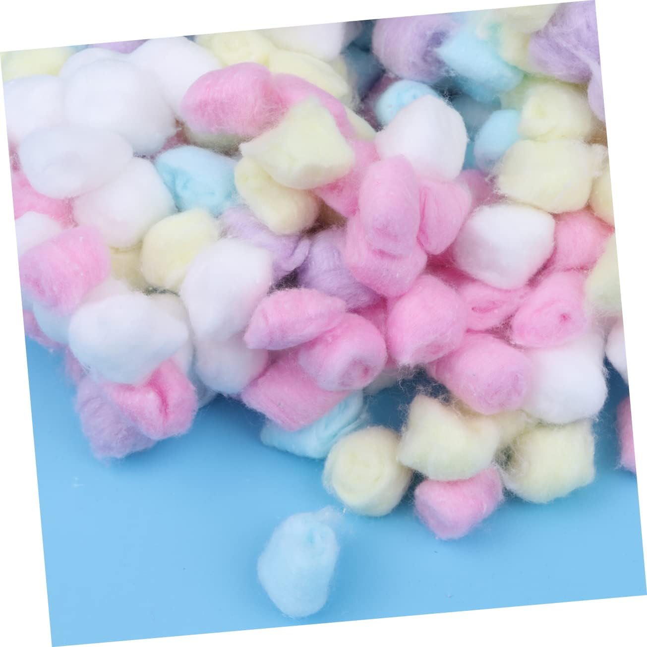 LIFKOME 500g Colorful Face Cotton Balls for Makeup Removal Pure Cotton Balls for Beauty Salon and Home Use for Facial Care and Skin Cleansing