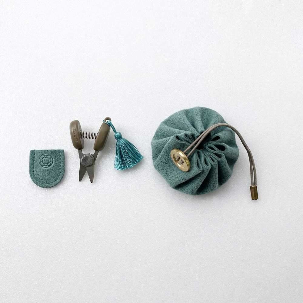 Cohana Seki mini Scissors in Drawstring Pouch Green – 1pc