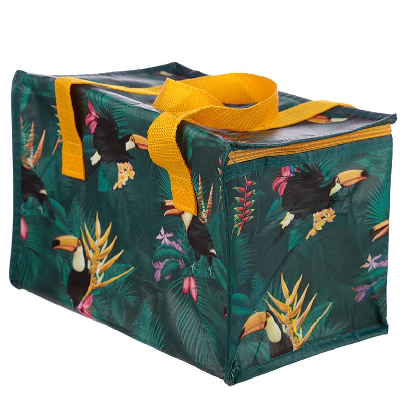 Puckator Woven Picnic Cool Bag with Toucan Party Design, Insulated Camping Bag, Beach Accessories for Women Men Family - Image 3