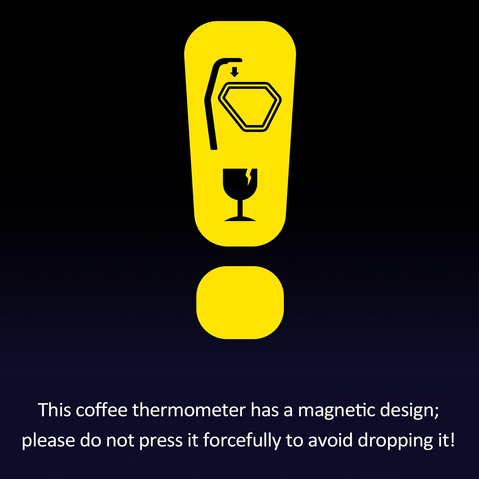 Termómetro Infrarrojo Sin Contacto para Café, Termómetro Magnético para Líquidos con Soporte, Rango De 0 a 100 °C, Precisión De ±0,1 °C, Autocalibración, Selector Bilingüe, para Líquidos