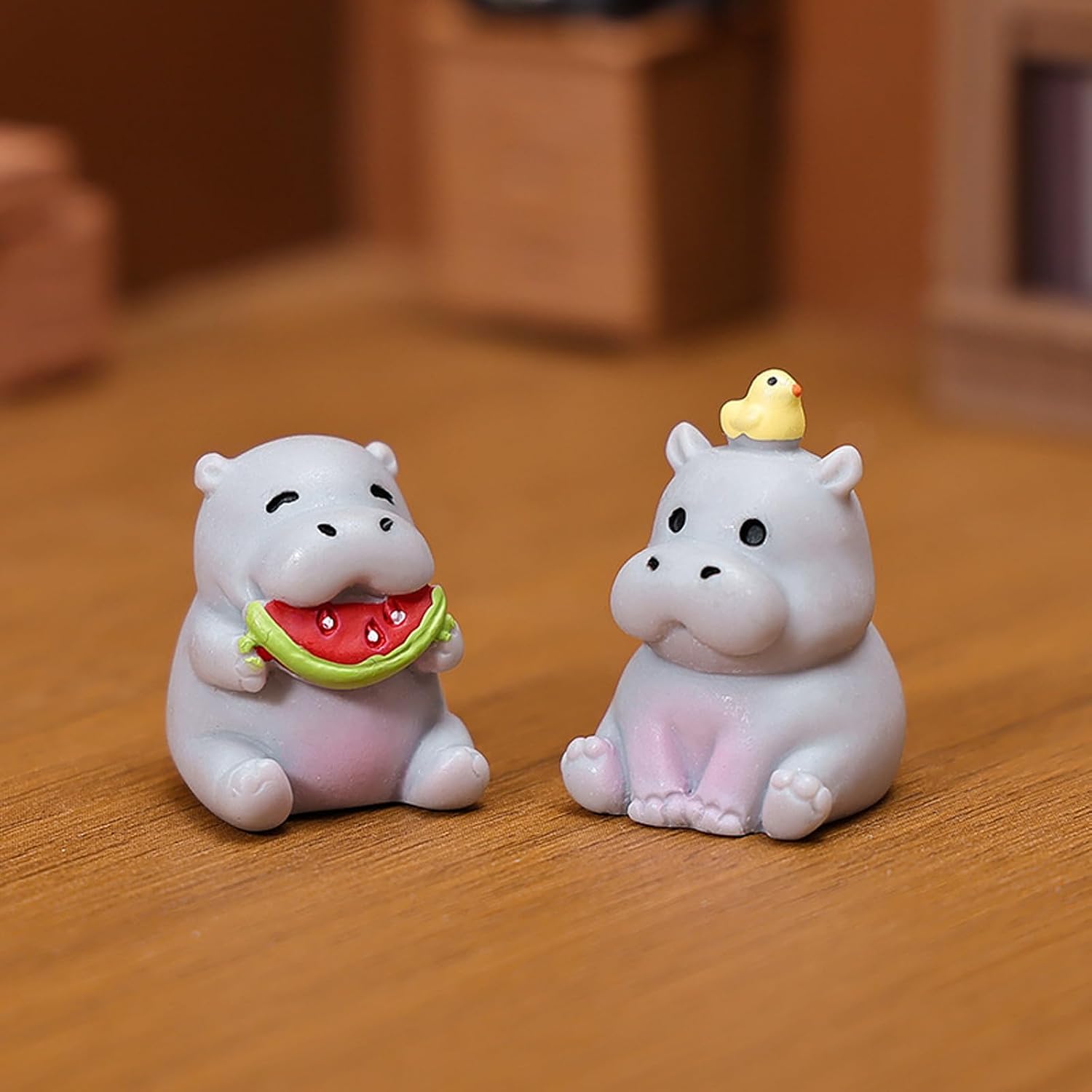 4 Pcs Hippos Car Dashboard Decorations, Mini Hippo Figurine Car Dash Decor image 5