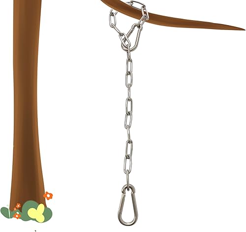 MIKMAYTOO Cadena de acero inoxidable resistente, capacidad de 550 libras para sacos de boxeo, silla colgante, hamacas, columpio, trapecio, yoga
