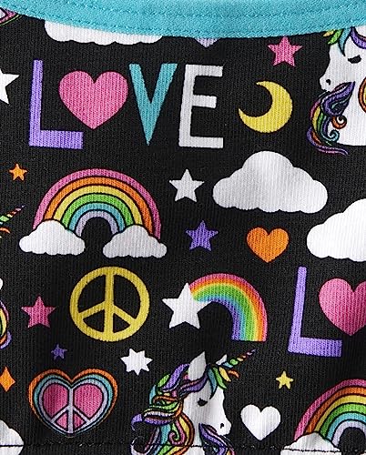 The Children's Place Girls Cotton Bralette Adjustable Strap 5-pack Bra Extender, Black | Gulfstream | Little Bow Pink | Peace Unis_black | Rainbow Stripe_black | Sparkle Pink | Stars_gulfstream | Stars_plum Twist, XX-Large US3