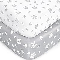 Vista 12 de Pack and Play Sheets - Sábanas para cuna, sábana bajera elástica para cuna, compatible con Graco Pack n Play, material suave y transpirable