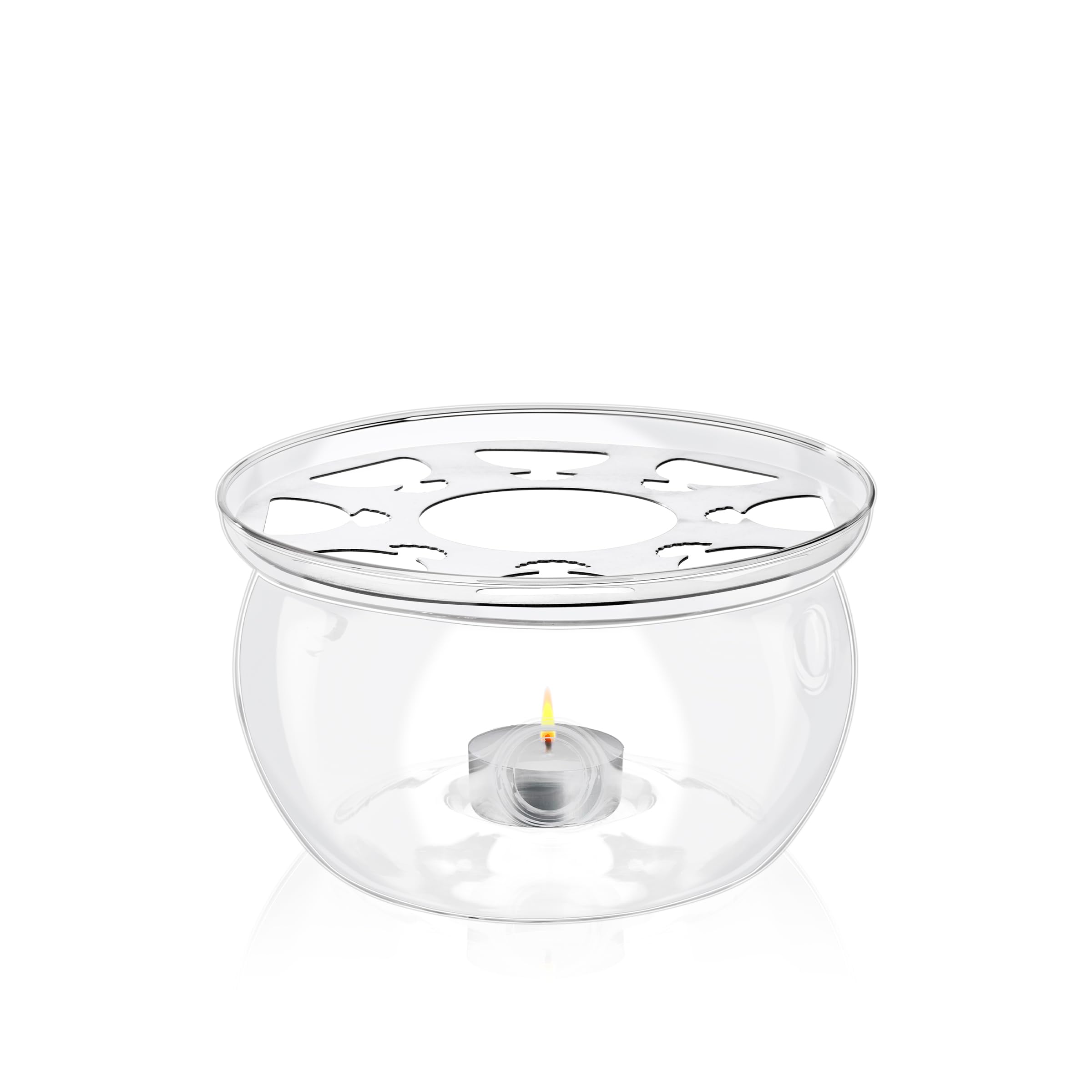 Wilmax EnglandTea Warmer and Coffee Warmer, Glass, Transparent, Dishwasher Safe, Gift Idea