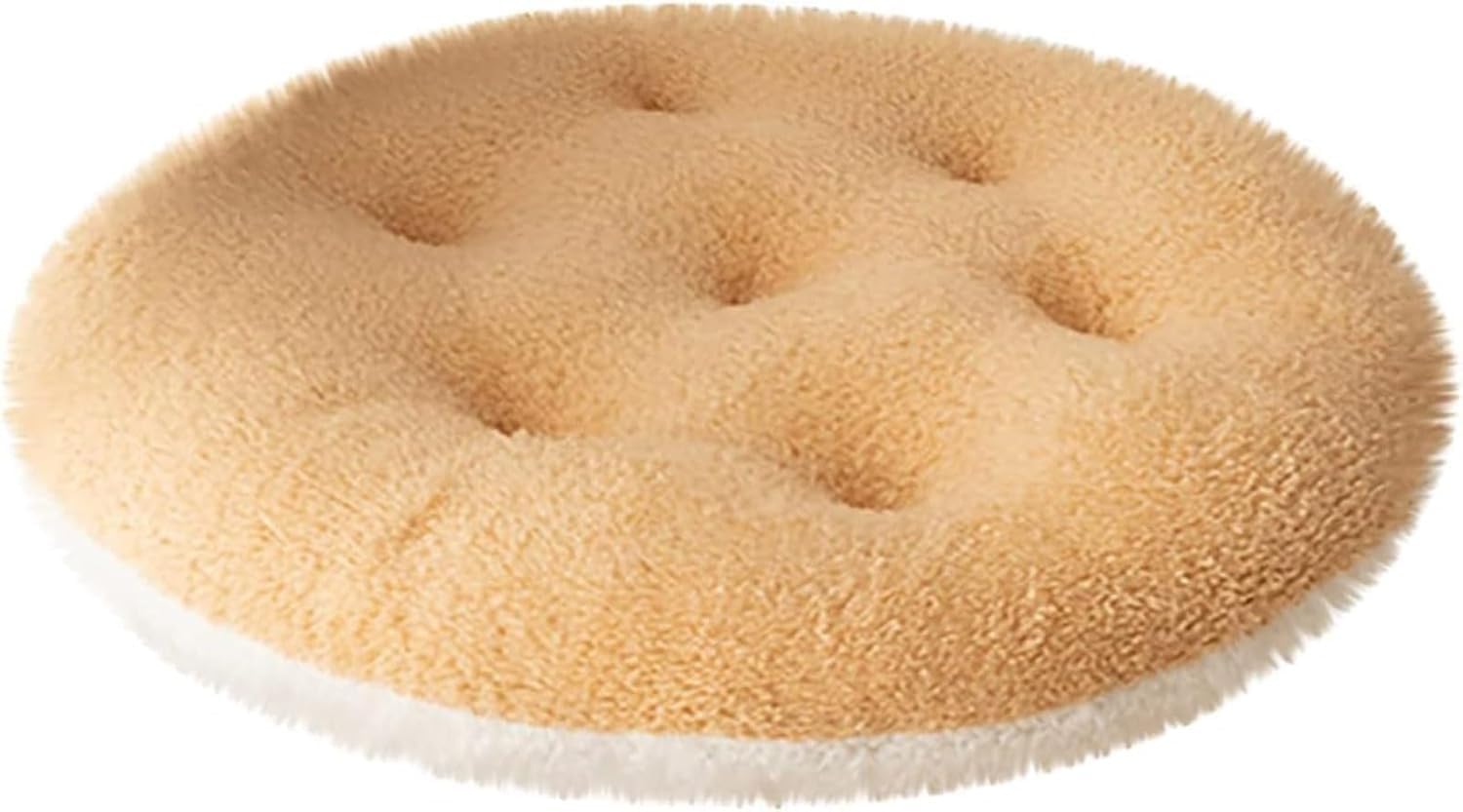 Coussin de siège rond anti mal de dos en mousse à mémoire et polaire Sherpa douce 40cm