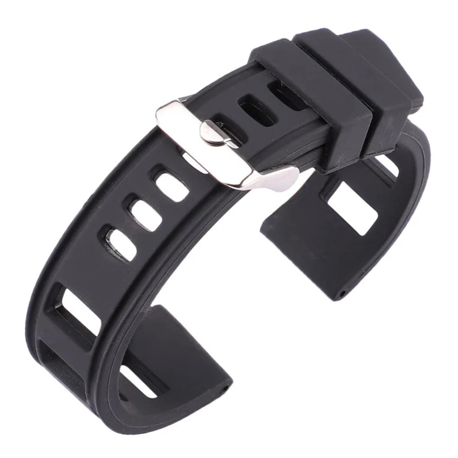 Gumowy Pasek Do Zegarka 20 Mm 22 Mm Wodoodporny Pasek Sportowy Miękka Silikonowa Bransoletka Polerowana Klamra Dla Mężczyzn I Kobiet Smartwatch