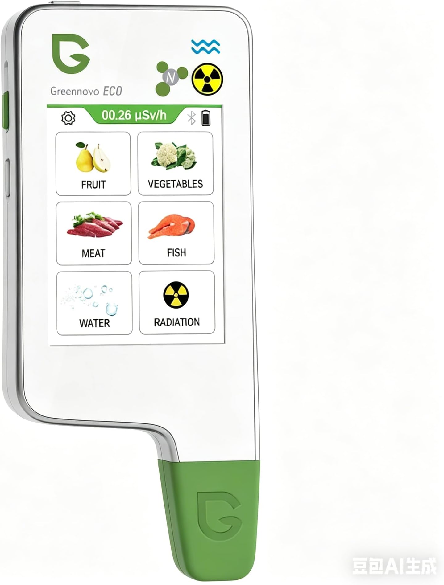 6 in 1 Greennovo ECO 5F Food Nitrate Tester, High Accuracy Radiation Detector Geiger Counter Water Quality Meter TDS Hardness PPM Analyzer Dosimeter for Vegetable, Fruit, Meat, Fish, Water