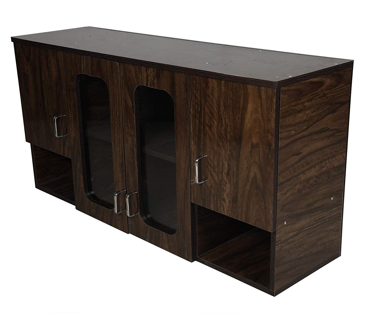 Nova Furnitures Caspian Royal Plum Wood Finish Kitchen Cabinet (Brown)-image-2
