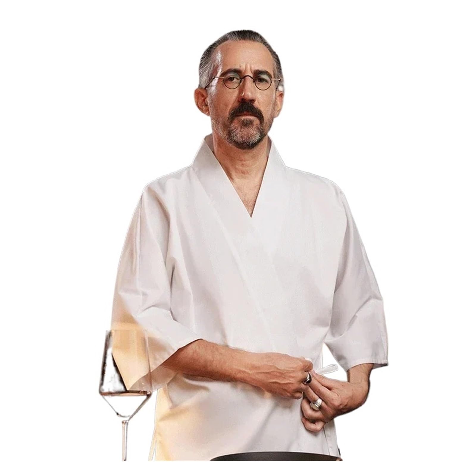 Chaquetilla Cocinero Hombre El Personal del Restaurante de Sushi USA Uniforme Chef Cocina Estilo té y Han