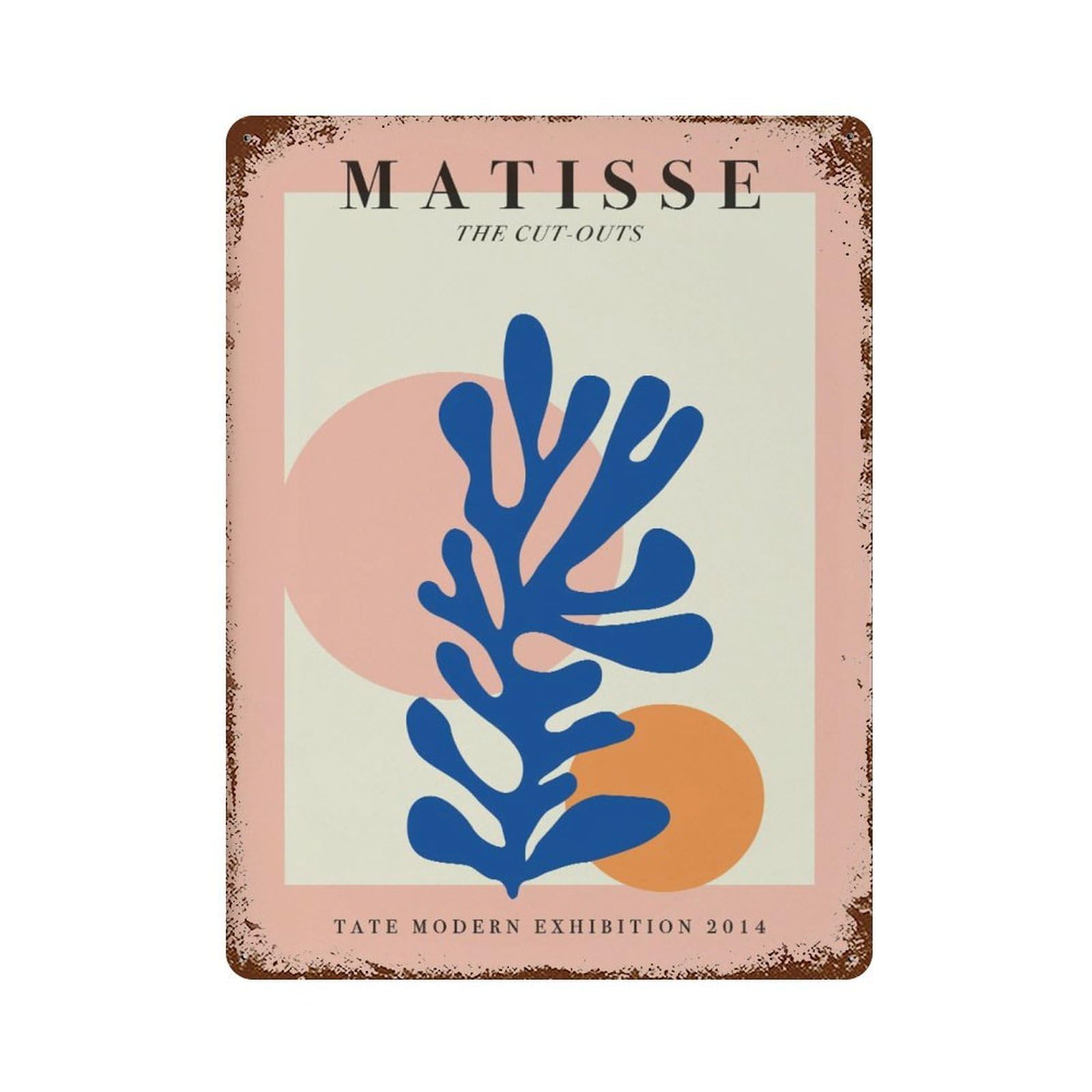 xiaoxiaoshen Matisse Cutout Exhibition Abstract Home Decor Wall Decor Art Metal Tin Poster Modern Home Decor Art Home Bar Shop Decorations Vintage Sign 40x30cm
