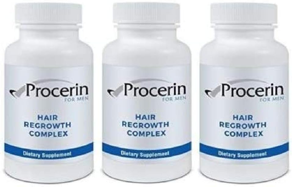 Procerin For Men 90 Tablets Hair Re-Growth Supplement- 3 Bottles