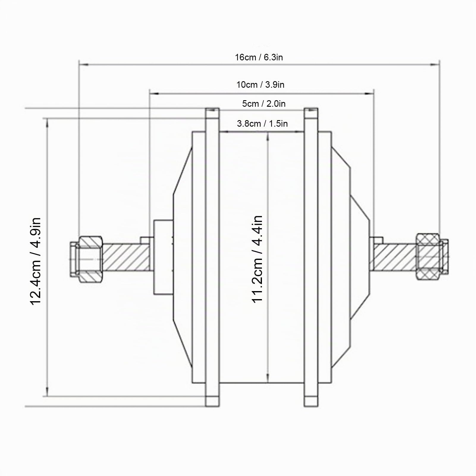Garsent Motore Elettrico 48V 500W, Motore del della Ruota Anteriore della Bici Elettrica, per Ruota da 16 Pollici 20 Pollici 24 Pollici 26 Pollici 27,5 Pollici 28 Pollici 29
