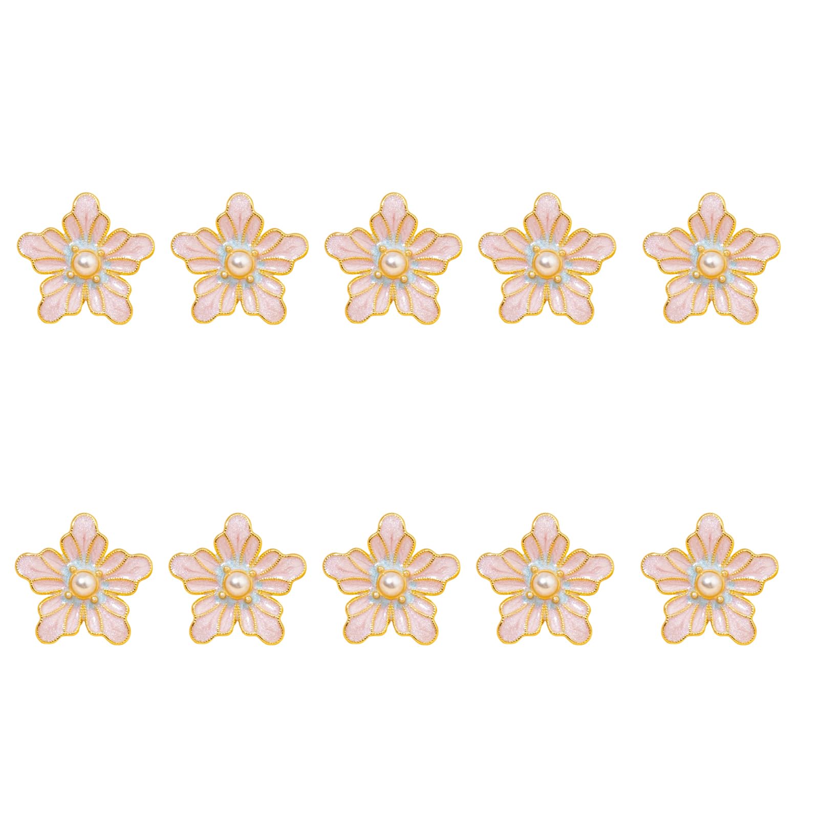 our fave 10Pcs Flower Shape Alloy Cufflinks Buttons Multipurpose Sewing Buttons for Garments Jackets Shirt Clothing Decoration Metal Flower Cufflinks for Shirts