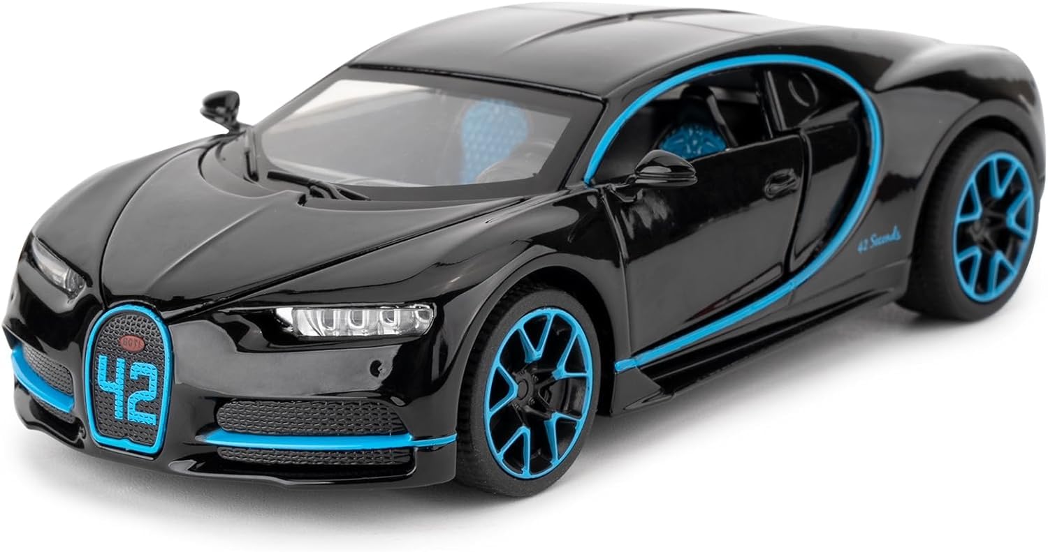 KENIRY 1:32 Scale Bugatti Chiron Die-Cast Metal Car with Sport car Openable Doors Light and Sound,Pull Back Function Indoor Outdoor Toy for Kids(1:32 Scale- Bugatti Chiron-Black) (B0CZRVG3N4) Amazon Price History, Amazon Price Tracker