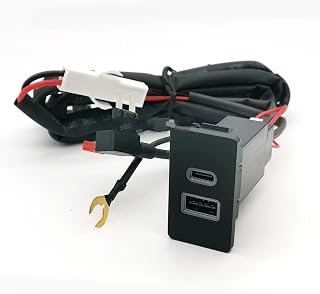 Console USB Socket Compatible With Toyota For Corolla For LC80 Car Phone For Charger QC3.0 For Type C PD Socket Fast Charging Power AUX USB Audio Adapter