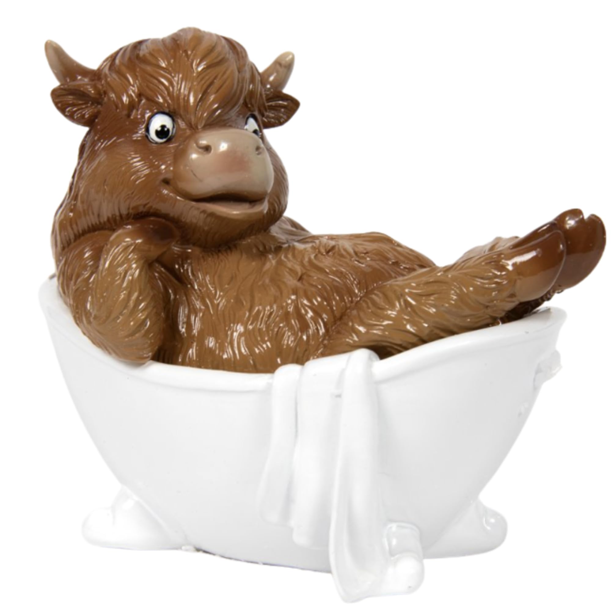 Lesser & Pavey Novelty Figurines Highland Cow Bathtime Home Decor Figurines & Ornaments For Home & Office | Decorative Home Accessories Statues For Indoor & Outdoor | Lovely Gifts for Women & Men